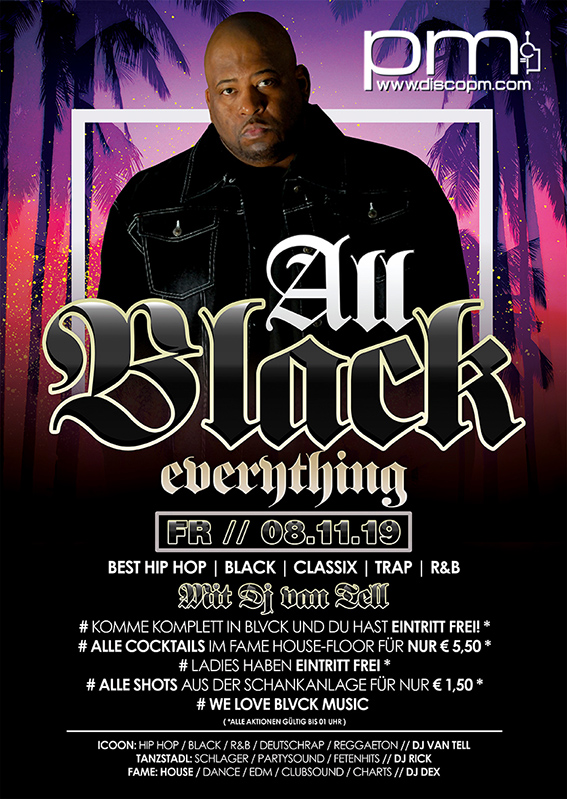 Fr 08 11 All Black Everything Hip Hop Disco Pm